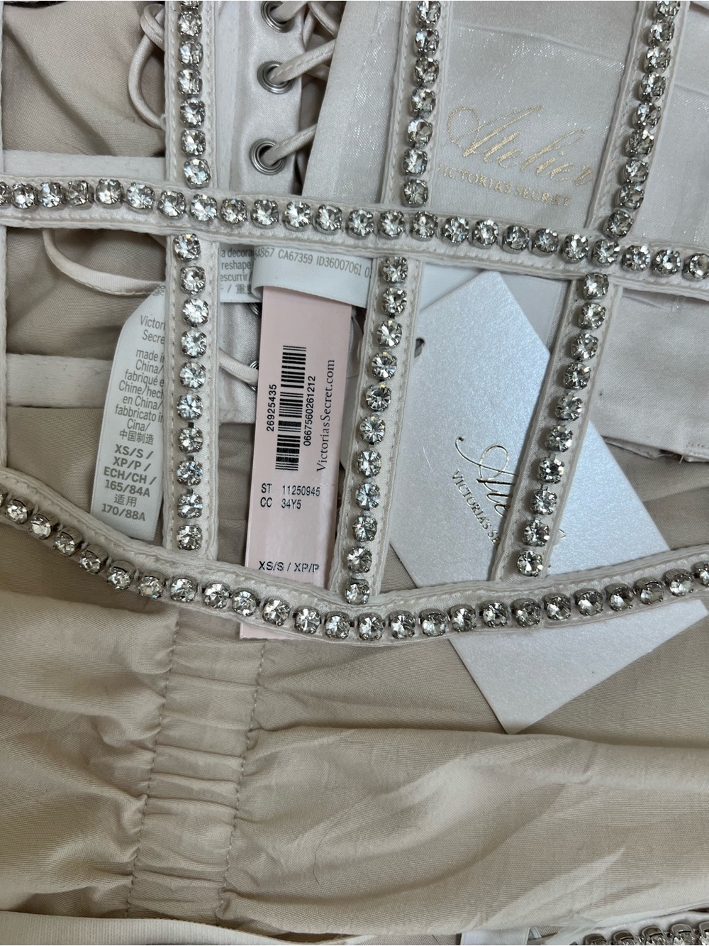 Victoria's Secret Ivory Crystal-Embellished Lingerie Set - Picture 6 of 10